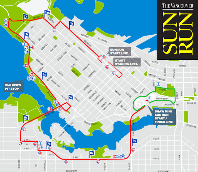 Vancouver Sun Run 2013 Route and Road Closures » Vancouver Blog Miss604