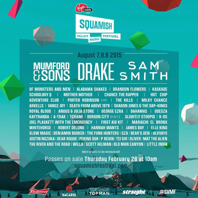 Squamish Valley Music Festival Lineup