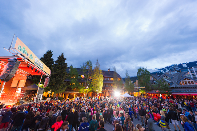 The Boom Booms performing in Whistler  Village Square