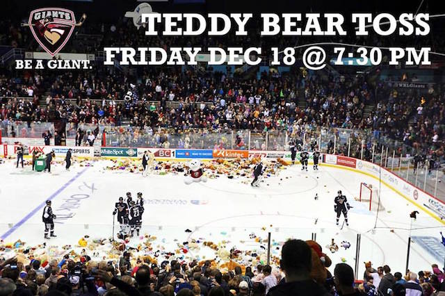 Vancouver Giants Teddy Bear Toss 2015