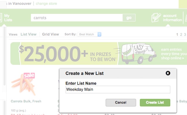 SaveOnDelivery-Lists