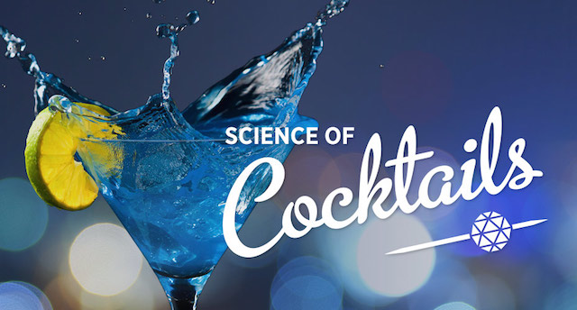 Blue cocktail splash