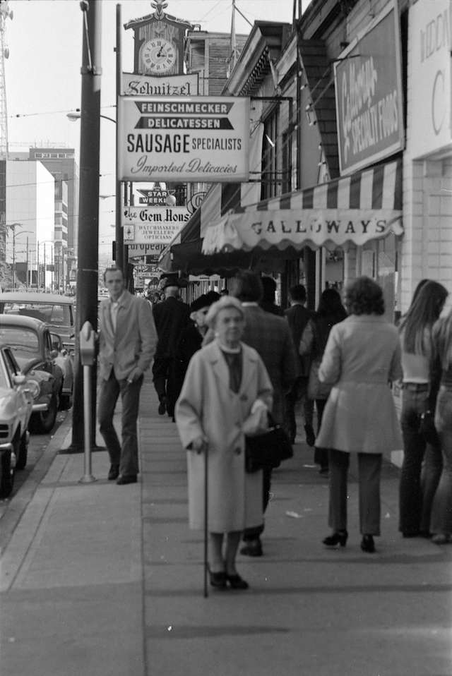 Shopping on Robson Street in the 1970s