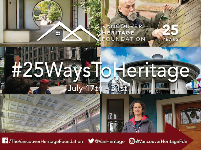 25 Ways to Heritage with Vancouver Heritage Foundation